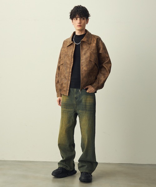 ヴィンテージ グリーン ジップアップジャケット ファッション通販 ファッション ヴィンテージ グリーン ジップ