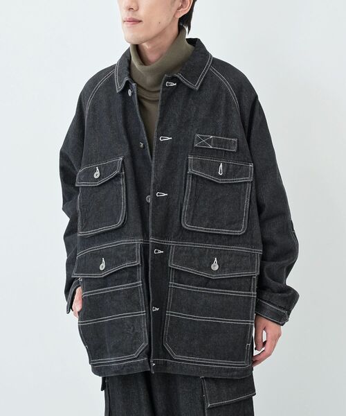 CRAFT STANDARD BOUTIQUE（クラフトスタンダードブティック）の「デニムワークジャケット（デニムジャケット・レディース・ブラック/ダークインディゴブルー・L/XL/M）」の11枚目の写真