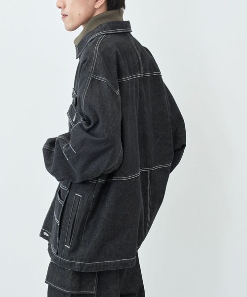 CRAFT STANDARD BOUTIQUE（クラフトスタンダードブティック）の「デニムワークジャケット（デニムジャケット・レディース・ブラック/ダークインディゴブルー・L/XL/M）」の12枚目の写真