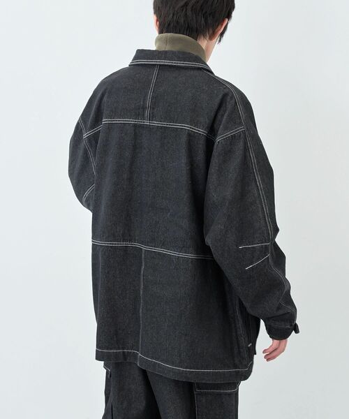 CRAFT STANDARD BOUTIQUE（クラフトスタンダードブティック）の「デニムワークジャケット（デニムジャケット・レディース・ブラック/ダークインディゴブルー・L/XL/M）」の13枚目の写真