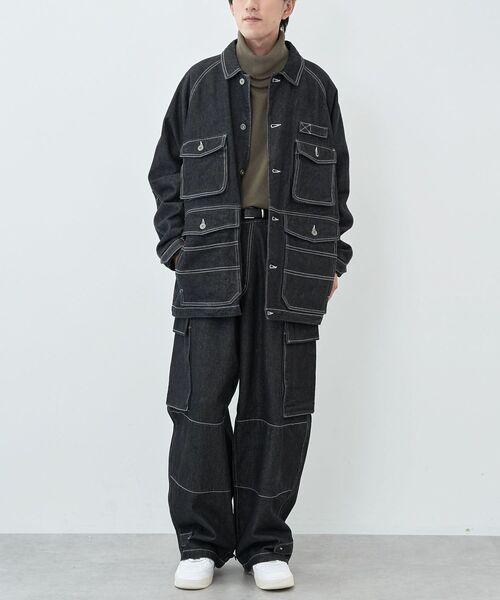 CRAFT STANDARD BOUTIQUE（クラフトスタンダードブティック）の「デニムワークジャケット（デニムジャケット・レディース・ブラック/ダークインディゴブルー・L/XL/M）」の14枚目の写真