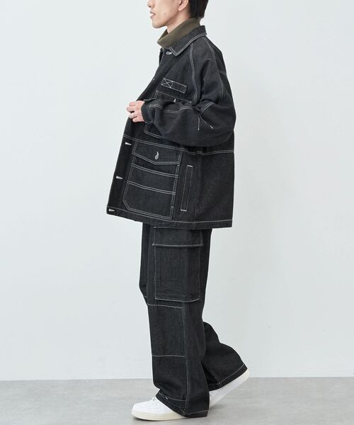 CRAFT STANDARD BOUTIQUE（クラフトスタンダードブティック）の「デニムワークジャケット（デニムジャケット・レディース・ブラック/ダークインディゴブルー・L/XL/M）」の15枚目の写真