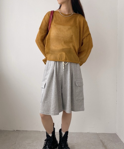 United store(ユナイテッドストア)の「シアーニットプルオーバー(ニット/セーター・レディース・ホワイト/キャメル/ブルー・FREE)」の8枚目の写真