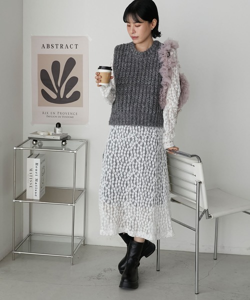 ミル forksy.】ボリュームソールストレッチミドルブーツ forksy