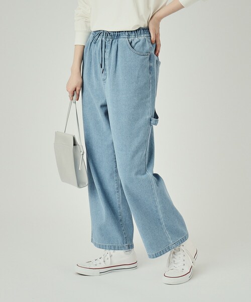 Cutie Blonde（キューティーブロンド）の「◆大人カジュアルに イージーペインターパンツ（デニムパンツ・レディース・ライトブルー/ネイビー・04/03/02/01）」の4枚目の写真