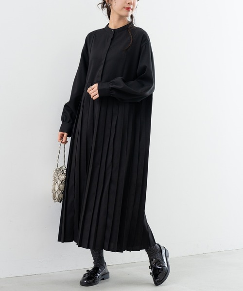refinedworks(リファインドワークス)の「※新色追加※【refinedworks】人気の セミ オケージョン プリーツ ワンピース(ワンピース・レディース・ブラック/チャコールグレー/ネイビー・FREE)」の17枚目の写真