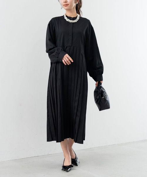 新品未使用❣️Toh トー プリーツワンピース プリーツドレス 黒 楽天市場】Otto ワンピース（ドレスのシルエットプリーツ