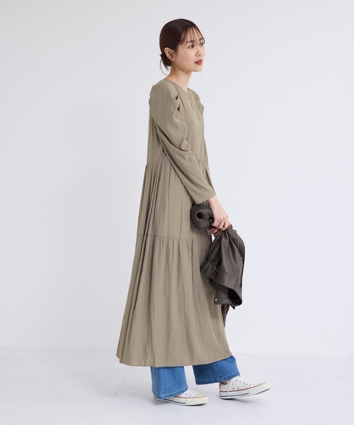 ROPE' PICNIC（ロペピクニック）の「ティアードロングワンピース（ワンピース・レディース・ベージュ/ブラウン・38/36）」の18枚目の写真