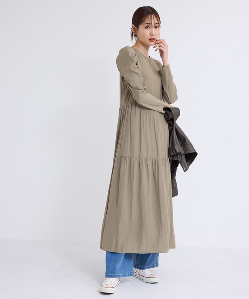 ROPE' PICNIC（ロペピクニック）の「ティアードロングワンピース（ワンピース・レディース・ベージュ/ブラウン・38/36）」の19枚目の写真