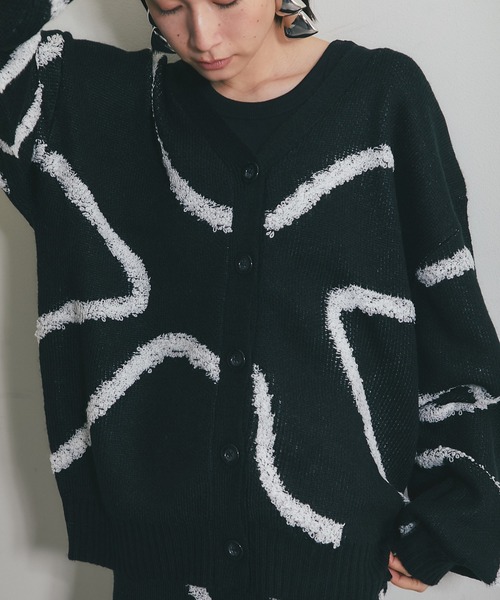 showminorsavageジャガードカーディガン ShowMinorSavage