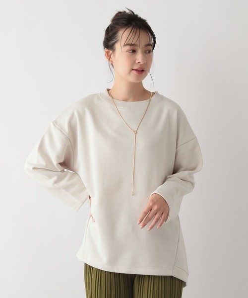 GLOBAL WORK Smile Seed Store（グローバルワーク スマイルシードストア）の「ボックスシルエットスウェット/116033（Tシャツ/カットソー・レディース・アイボリー/サックスブルー/チャコール/ブラック・SMALL/MEDIUM/LARGE/X-LARGE）」の8枚目の写真