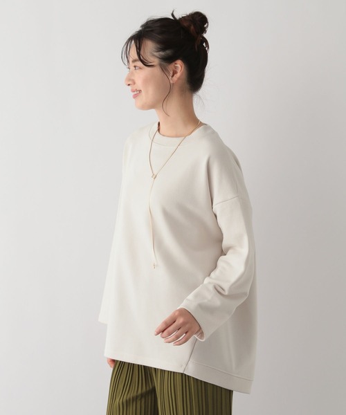 GLOBAL WORK Smile Seed Store（グローバルワーク スマイルシードストア）の「ボックスシルエットスウェット/116033（Tシャツ/カットソー・レディース・アイボリー/サックスブルー/チャコール/ブラック・SMALL/MEDIUM/LARGE/X-LARGE）」の9枚目の写真