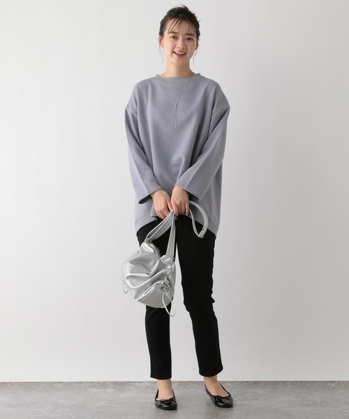 GLOBAL WORK Smile Seed Store（グローバルワーク スマイルシードストア）の「ボックスシルエットスウェット/116033（Tシャツ/カットソー・レディース・アイボリー/サックスブルー/チャコール/ブラック・SMALL/MEDIUM/LARGE/X-LARGE）」の20枚目の写真