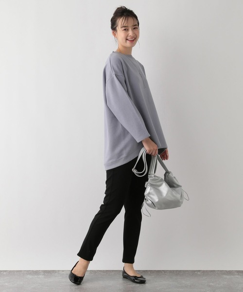 GLOBAL WORK Smile Seed Store（グローバルワーク スマイルシードストア）の「ボックスシルエットスウェット/116033（Tシャツ/カットソー・レディース・アイボリー/サックスブルー/チャコール/ブラック・SMALL/MEDIUM/LARGE/X-LARGE）」の22枚目の写真