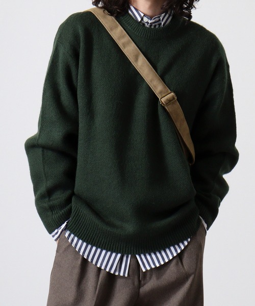 many men many mind(メニーメンメニーマインド)の「MANYMENMANYMINDS 起毛ニットプルオーバー(ニット/セーター・メンズ・ホワイト/キャメル/ブラック/グリーン・XL/L/M)」の22枚目の写真