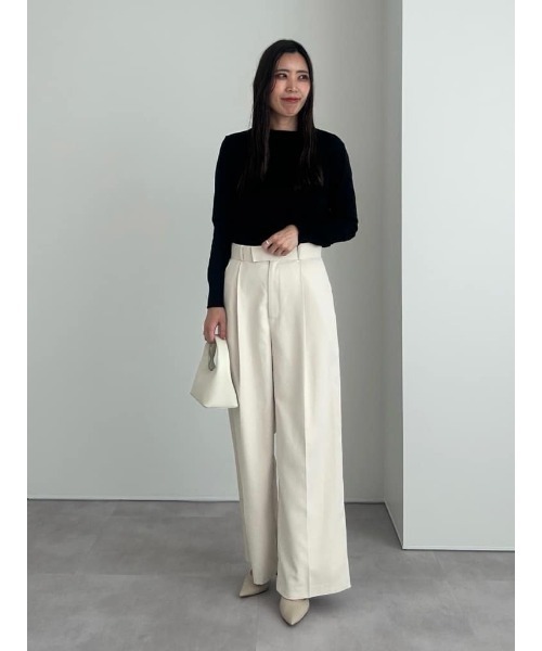 セール】美シルエットワンタックワイドパンツ（その他パンツ）｜ur's