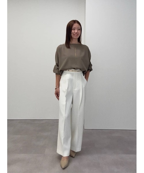 セール】美シルエットワンタックワイドパンツ（その他パンツ）｜ur's