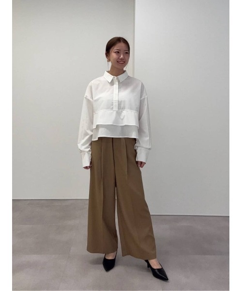 セール】美シルエットワンタックワイドパンツ（その他パンツ）｜ur's