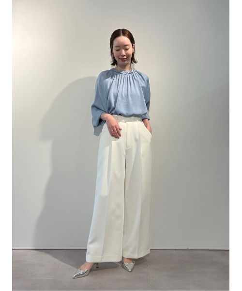 UR'S（ユアーズ）の「美シルエットワンタックワイドパンツ（その他パンツ・レディース・ホワイト/ブラック/アイボリー/キャメル/ピンク/チャコール/ネイビー・L/M/XL/S/SP）」の22枚目の写真