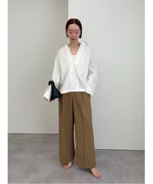 UR'S（ユアーズ）の「美シルエットワンタックワイドパンツ（その他パンツ・レディース・ホワイト/ブラック/アイボリー/キャメル/ピンク/チャコール/ネイビー・L/M/XL/S/SP）」の10枚目の写真