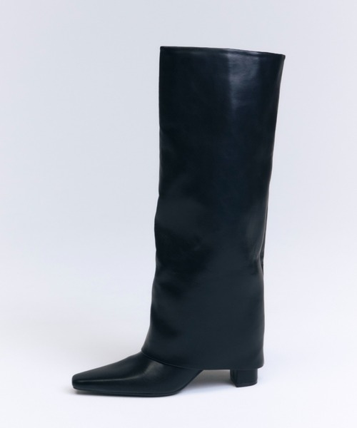 JOSE MOON（ジョゼムーン）の「FOLD OVER  LONG BOOTS/ホールドオーバーロングブーツ（ブーツ・レディース・ブラック・35/37/39）」の10枚目の写真