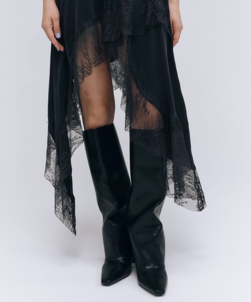 JOSE MOON（ジョゼムーン）の「FOLD OVER  LONG BOOTS/ホールドオーバーロングブーツ（ブーツ・レディース・ブラック・35/37/39）」の14枚目の写真