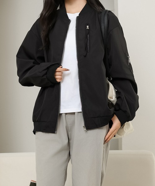 セール】ベーシック MA-1 マルチ ポケット フライト ジャケット（MA-1