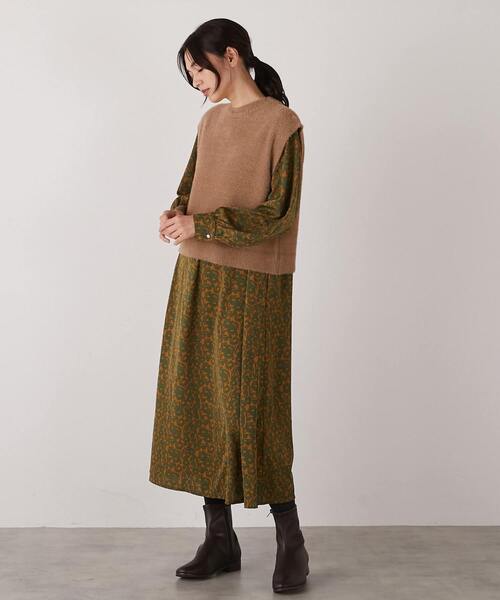 MELROSE claire(メルローズ クレール)の「【落ち着いた煌きラメフェザー大人クルーネックベスト】(ニット/セーター・レディース・キャメル/グレー/チャコールグレー・FREE)」の18枚目の写真