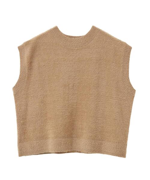 MELROSE claire(メルローズ クレール)の「【落ち着いた煌きラメフェザー大人クルーネックベスト】(ニット/セーター・レディース・キャメル/グレー/チャコールグレー・FREE)」の19枚目の写真