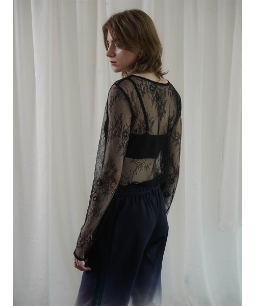 :ETHROF(イーサオブ)の「LACE TOPS(その他トップス・レディース・ライトピンク/ブラック・FREE)」の4枚目の写真