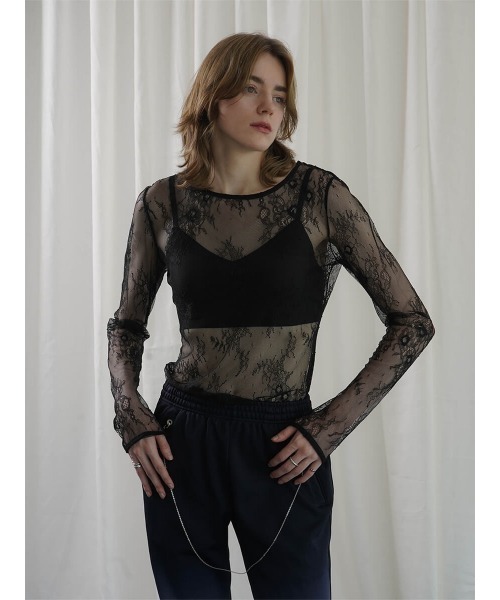 :ETHROF(イーサオブ)の「LACE TOPS(その他トップス・レディース・ライトピンク/ブラック・FREE)」の6枚目の写真