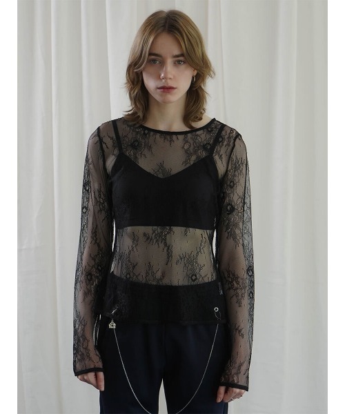 :ETHROF(イーサオブ)の「LACE TOPS(その他トップス・レディース・ライトピンク/ブラック・FREE)」の7枚目の写真