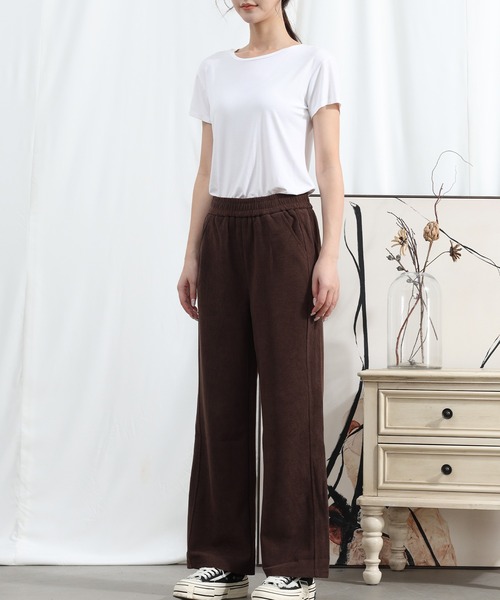 aimoha(アイモハ)の「【Aimoha】ウエストゴムストレートパンツ(その他パンツ・レディース・ベージュ/ブラック/チョコ/アーミー・MEDIUM/X-LARGE/LARGE)」の12枚目の写真