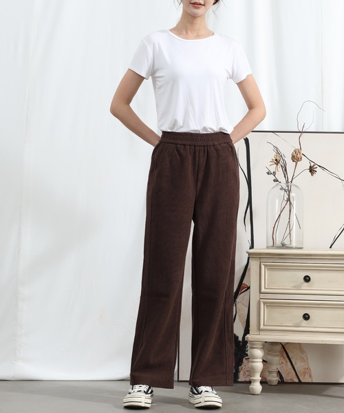aimoha(アイモハ)の「【Aimoha】ウエストゴムストレートパンツ(その他パンツ・レディース・ベージュ/ブラック/チョコ/アーミー・MEDIUM/X-LARGE/LARGE)」の13枚目の写真