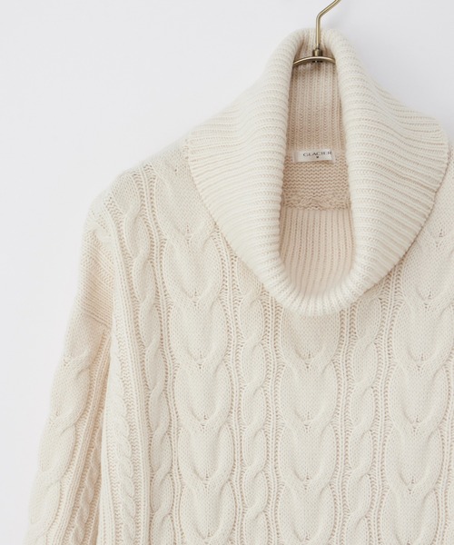 Honeys（ハニーズ）の「ケーブル編ニットワンピース（ワンピース・レディース・スミクロ/ラベンダー/モカ/グレイッシュベージュ・M/L/LL）」の21枚目の写真