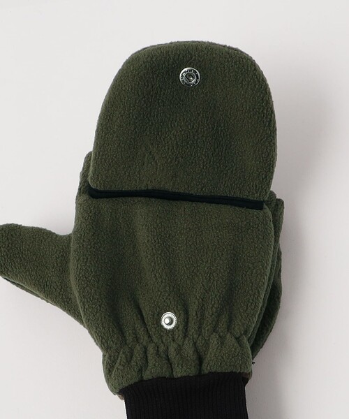 DENTS（デンツ）の「＜DENTS＞フリースハンティンググローブ ミトン フィンガーレスグローブ（手袋・メンズ・ブラック/オリーブ・FREE）」の7枚目の写真