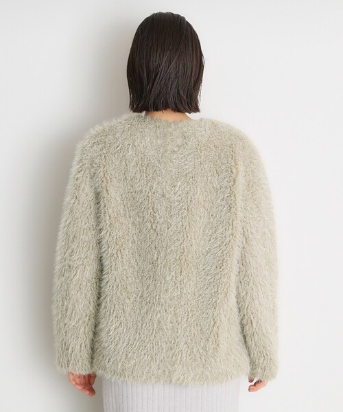 THE SHOP TK （ザ ショップ ティーケー ）の「ボアファーノーカラージャケット（ノーカラーコート・レディース・ナチュラル/ブラック・12/13）」の14枚目の写真