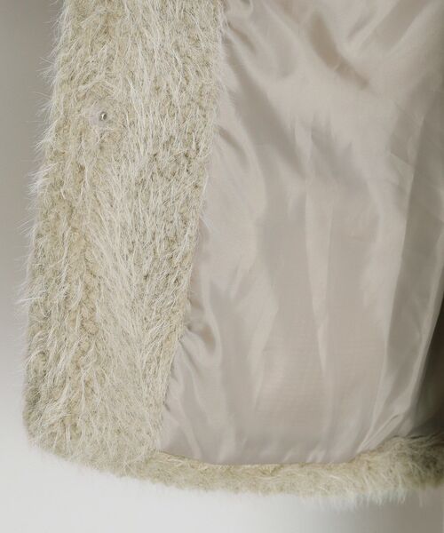 THE SHOP TK （ザ ショップ ティーケー ）の「ボアファーノーカラージャケット（ノーカラーコート・レディース・ナチュラル/ブラック・12/13）」の18枚目の写真