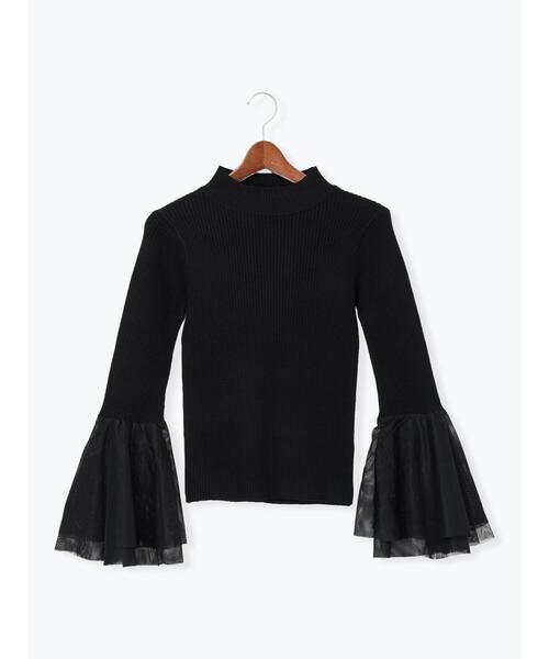 Te chichi（テチチ）の「チュールフレアスリーブニットプルオーバー（ニット/セーター・レディース・ブルー/グレー/ブラック・F）」の16枚目の写真