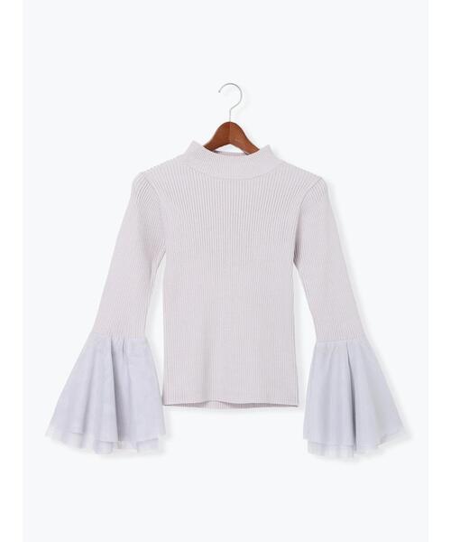 Te chichi（テチチ）の「チュールフレアスリーブニットプルオーバー（ニット/セーター・レディース・ブルー/グレー/ブラック・F）」の17枚目の写真