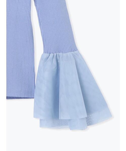 Te chichi（テチチ）の「チュールフレアスリーブニットプルオーバー（ニット/セーター・レディース・ブルー/グレー/ブラック・F）」の21枚目の写真