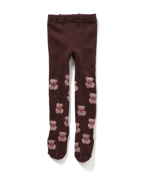 apres les cours（アプレレクール）の「tiny bear 総柄タイツ（タイツ/ストッキング・キッズ・ブラウン・90/100/110/120）」の5枚目の写真
