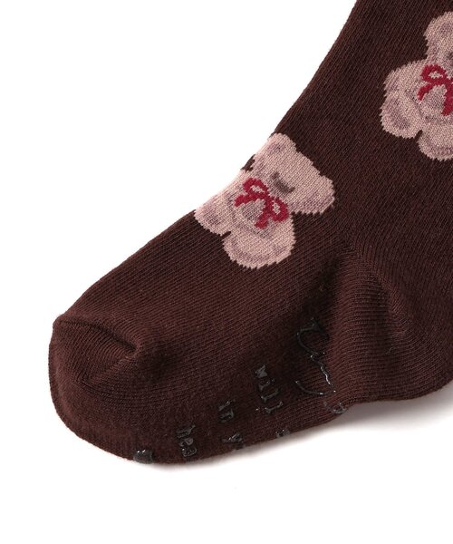 apres les cours（アプレレクール）の「tiny bear 総柄タイツ（タイツ/ストッキング・キッズ・ブラウン・90/100/110/120）」の9枚目の写真