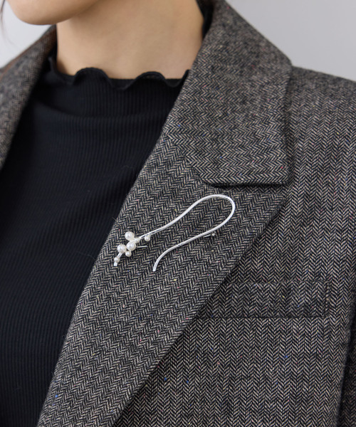 ROPE' PICNIC（ロペピクニック）の「スリムメタルデザインブローチ（ブローチ/コサージュ・レディース・ゴールド/シルバー・FREE）」の4枚目の写真