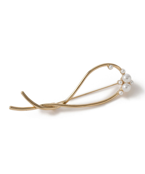 ROPE' PICNIC（ロペピクニック）の「スリムメタルデザインブローチ（ブローチ/コサージュ・レディース・ゴールド/シルバー・FREE）」の5枚目の写真