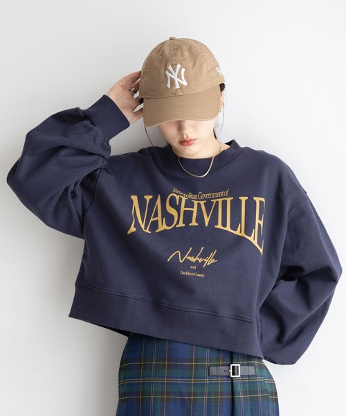 RAGEBLUE(レイジブルー)の「<選べるSHORT&LONG丈>グラフィックプリントスウェット(スウェット・レディース・ホワイト/ブラック/ネイビー/ワインレッド/オフホワイト/その他8/その他4/イエロー・SMALL/MEDIUM)」の22枚目の写真