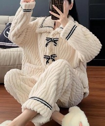 Teem Store（チームストア）の「【再入荷】【大好評】リボンボアもこもこあったかいルームウェア（ルームウェア/パジャマ・レディース）」