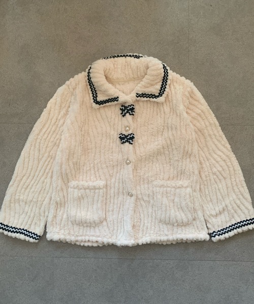 Teem Store(チームストア)の「【再入荷】【大好評】リボンボアもこもこあったかいルームウェア(ルームウェア/パジャマ・レディース・アイボリー・L/M)」の13枚目の写真