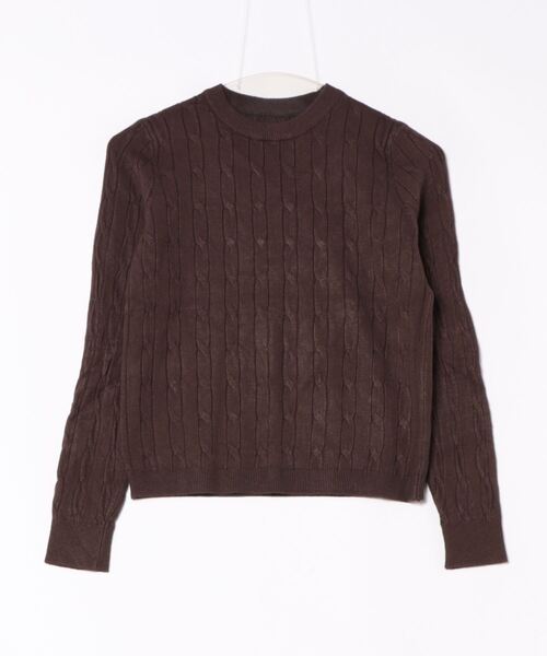 Coo+i(クーイ)の「長袖ケーブルデザインニット(ニット/セーター・レディース・ブラック/ベージュ/チャコールグレー/ホワイト/ブラウン・FREE)」の16枚目の写真