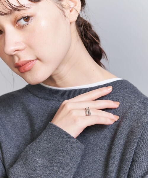 BEAUTY&YOUTH UNITED ARROWS（ビューティーアンドユースユナイテッドアローズ）の「サークルメタル 3連 リング（リング・レディース・ゴールド/シルバー・FREE）」の3枚目の写真